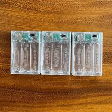 Kotak Baterai Konverter Daya Baterai ke USB, Tempat Baterai 3 AA dengan Port USB Female, Tempat Baterai Transparan, Cocok untuk Baterai 4.5V, Dapat Digunakan untuk Lampu Hias LED, Lampu Tirai, Lampu Neon, dll., Kompatibel dengan Colokan USB, Dilengkapi Tutup dan Saklar - Putih - View 15