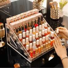 7 Layer Multifunctional Acrylic Display Stand, Suitable For Collectibles - CD, Badges, Figurines, Cards, Cosmetics, Jewelry, Medicine, Stackable, Multi-Layer Design, Organize Space, Home Desktop Decor - Multicolor - View 3