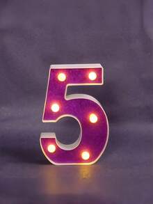 1pc Purple Glowing Letter Light Box, Includes 26 Letters, Numbers And Characters, Can Be Used As Desktop Decoration Light, Proposal Light Or Birthday Party Atmosphere Light - Q3-purple Letter Light - View 16