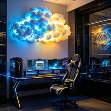 LED Cloud Light (LED Strip Length 2M/6.56FT) Music Sync RGB Color Changing USB Powered, Gaming Room Commercial Space Dance Floor Wedding Christmas Party Decoration Light - Multicolor - View 7
