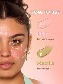 SHEGLAM [2Pcs] Hideaway Full-Coverage Concealer Bundle Set - Pink+Matcha - View 2
