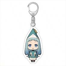 1pc Pointy Hat Magic Workshop Chibi Acrylic Keychain, Cocoa Chiffon Agate Anime Peripheral Pendant, Backpack Bag Charm Small Gift - Multicolor - View 9