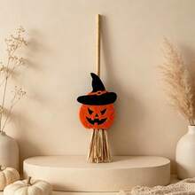 Halloween Christmas Mini Witch Broom Decor, Pumpkin Bat Ghost Miniature Broom, Suitable For Dollhouse Desktop Stationery DIY Scene Handmade Ornament - Halloween - View 7