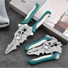 1pc Hot-Selling Folding Multi-Function Electrician Pliers Wire Stripper Crimper Tool For Home Repair And Electrical Work - A - View 1