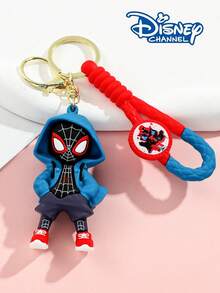 Disney Hooded Spider Keychain, Cartoon Superhero Silicone Pendant With Braided Wrist Strap Car Key Chain, Fashionable Bag Charm Pendant Small Gift For Women, Suitable For Daily Matching - Multicolor - View 7