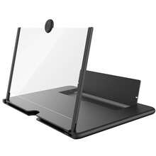 Amplificador de pantalla para teléfono de 14 pulgadas, lupa plegable para celular con diseño extraíble, lente óptica HD antirreflejante para protección ocular, soporte portátil universal para películas y streaming de video en color negro - Negro - Ver 10