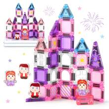27pcs Mini Magnetic Building Blocks Toy, Portable Travel Set Creative Magnetic Construction Toy For Kids, Princess Castle Dollhouse Toy For Girls, Educational STEM Toy, Girls Building Blocks - Multicolor - View 1