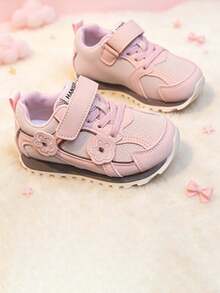 1 Pasang Sepatu Latihan Anak Perempuan Motif Bunga, Sol Lembut Anti Selip, Sepatu Olahraga Taman Kanak-kanak Serbaguna dan Bernapas - Berwarna merah muda - View 5