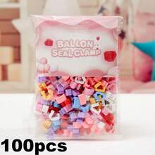 1/50/100Pcs Multicolor Plastic Balloon Sealing Clips, Time‑Saving Reusable Easy‑Lock Balloon Knot Fastener For Home Household Birthday Party Wedding Festival Celebration DIY Party Decoration Supplies - Balloon Clip - View 14