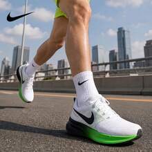 Nike Sepatu Olahraga Pria Run Swift 3 Terbaru: Sepatu Lari Kebugaran yang Empuk, Ringan, dan Bernapas - Putih/Hitam Hijau - View 5