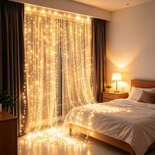 Fairy Curtain Light. USB Eight-Mode Night Light. Perfect For Parties, Room And Bedroom Decor, Fall Decor, And Sparkly Bedroom Decorations. Also Suitable For Halloween And Christmas Party Decorations. - USB Curtain Lights - View 2