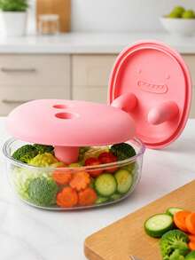 Snack Box, Food Storage Container With Innovative Silicone Finger Grip Lid, With Food Storage Bag, Perfect For Storing Fruits, Nuts, Popcorn, Cookies, Candy, Easy To Grab Snacks While Keeping Hands Clean, Reusable, Suitable For Daily Use, Convenient For Carrying And Travel, Easily Fits In Lunch Bags, Backpacks, Handbags And Picnic Baskets, Perfect For Home, School, Office, Road Trips, Picnics And Parties, Back To School Gift - Multicolor - View 7
