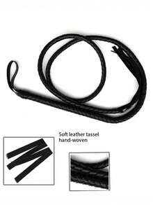 Riding Practice Leather Horse Whip Party Performance Prop; Riding Practice Horse Whip; Party Performance Whip 185cm/72.83in, Solid Horse Whip 1pc. - Multicolor - View 8