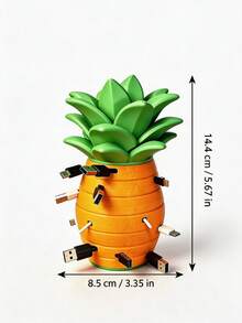 Pineapple Cable Organizer Tray, Desktop Tidiness Assistant, Modular Segmented Design, Cable Management Organizer, Easily Store Multiple Data Cables, Home Desktop Decor, Office Use, Gaming Desk, Neat Cable Storage, Gift Recommendation, Birthday Gift, Couples, Friends, Classmates, Family Gift, Party Gift - Multicolor - View 11