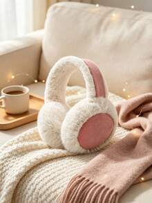1PC/6PCSFashion Ladies Fuzzy Faux‑Fur Ear Warmers, Dual‑Color Splice Plush Earmuffs, Thick Soft Thermal Ear Protection, Lightweight Portable Cold‑Resistant Ear Covers, Winter Ear Accessory For Shopping, Walking And Outdoor Activities - Multicolor - View 15