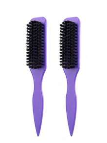 Leopard Print Edge Control Hair Brush, Women's, Smooth Back Combing Hair Brush, For Flyaways, Hairline Styling Brush, Suitable For Smooth Ponytail, Bun And Updo, Pointed Tail Handle For Easy Parting, Travel Hair Styling Accessory - 1pc - View 24