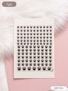 2styles Dual-Color Paw Print Decorative Stickers, Easy-Peel Adhesive Backing, Secure Adhesion, Customizable Layout, Suitable For Phone Cases, Water Bottles, Digital Accessories, Storage Containers And Other Item Exterior Customization - Decorative Stickers - View 5