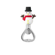 1pc Christmas Snowman, Reindeer, Christmas Tree Bottle Opener, Soft Silicone Cartoon Beer Bottle Opener, Holiday Party Small Gift, Kitchen Gadget - Multicolor - View 6