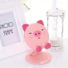1 - Random Color Cartoon Pink Pig-Shaped Stand, Foldable For Home Use - A - View 5
