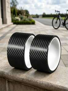 1 Roll 3D Carbon Fiber Vinyl Tape Car Sticker, Suitable For Car, Motorcycle, Phone, Computer, Door And Window Decoration, Universal DIY Carbon Fiber Vinyl Wrap, Car Scratch Detail Protection Film - Black - View 3
