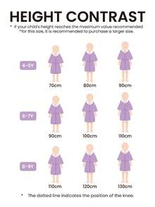 1pc Children's Embroidered Crown Hooded Bathrobe, Zipper Closure Robe, Non-Choking, Super Soft Fiber, Suitable For Multiple Ages, Absorbent, With Pockets, Essential For Home, Beach, Swimming, Showering, Spa, Can Dry Hair & Body, Durable & Reusable - Mint Green - View 3