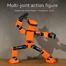 1set New 5th Gen Multi-Jointed Transformable Decompression Fidget Doll, DIY Assembly Decompression Toy, Holiday Gift, Desktop Stress Relief Toy, Disassemble & Assemble Doll Playset - Multicolor - View 16