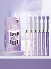 1pc Random Color/6pcs Creative Ballpoint Pens, Large Capacity, 0.5mm Quick-Dry, Black Ink, Suitable For Note-Taking, Writing And Answering Questions. Personalized Design, Suitable For Students, Teachers And Office Staff. Meets Daily Writing Needs, School Supplies, School Pens, Ideal Student Birthday Gift, Christmas Gift - Multiple Styles - View 8