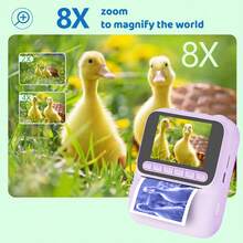 Kamera Cetak Instan, Kamera Cetak Foto Multifungsi Portabel, Kamera Cetak Instan, Kamera Digital dengan Fungsi Cetak Foto Instan – Zoom Optik 8x, Video HD 1080P, Pemutaran Musik, Flash Terintegrasi, Baterai Kapasitas Besar 1300mAh, Portabel dan Mudah Digunakan, Hadiah Sempurna untuk Liburan dan Acara Spesial (Natal, Ulang Tahun, Thanksgiving, Tahun Baru). - View 6