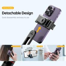 C13d Stainless Steel Multi-Function Selfie Stick With Detachable Fill Light And Wireless Remote, Also Functions As Phone Stand, Suitable For Smartphones, Cameras, Etc., For Selfies, Live Streaming And Travel - View 7