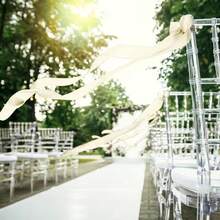 12pcs Satin Chair Sashes 4*200cm/1.57*78.7in Decorative Reusable For Holiday Celebrations, Aisle Chair Decor, Anniversary, Birthday Party, Photo Backdrop, Wedding, Graduation Ceremony - one-size - View 12
