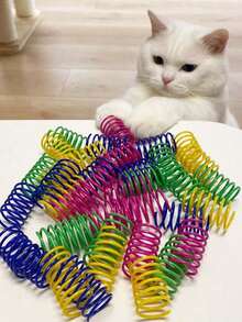 22pcs Spring Cat Toy, Cat Donut, Interactive Training Toy, Pet Energy-Burning Entertainment Toy.Cats Chew On Toys To Pass The Time - Multicolor - View 7
