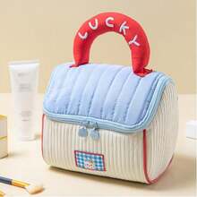 1 buah Tas Kosmetik Rumah Lucu, Tas Penyimpanan Genggam Lembut Kapasitas Besar, Tas Mandi Perjalanan Portabel Berkualitas Tinggi - MultiWarna - View 6