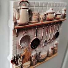 Pot And Bowl Storage Decorative Refrigerator Magnets, 3D Embossed Personalized Cute Creative Gift Decorative Magnetic Souvenirs, These Exquisite Refrigerator Magnets Are Excellent Creative Gifts, Can Be Used To Decorate Kitchen, Whiteboard, Storage Cabinet, Refrigerator, Also Can Be Used For Home Decoration - Style 1 - View 4
