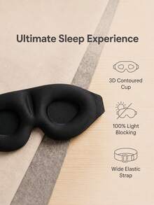3D Slow-Rebound Sleep Eye Mask, 100% Light-Blocking Pressure-Free Eye Mask, Suitable For Naps, Travel, And Nighttime Sleep - Multicolor - View 5