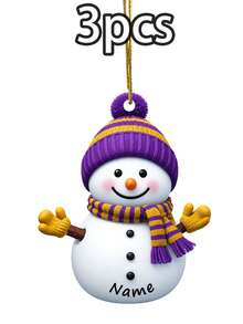 Custom Name Snowman Christmas Ornament, Personalized Knit Hat Snowman Tree Decor, Festive Winter Holiday Style, Customized Christmas Hanging Decoration, Customizable Name Wall Ornament, Christmas Home Decor, Holiday Keepsake Gift 2026, Christmas Gift - Style B - View 21