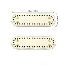 PU Material Bag Base, DIY Metal & Leather Accessories, Oval Bag Bottom Pad, Hollow Handbag Base, Crossbody Woven Bag Bottom, Size 7*2 Inches, Suitable For DIY Bag Accessories Base, Unisex Daily Use, Portable And Lightweight - Multi-color - View 11