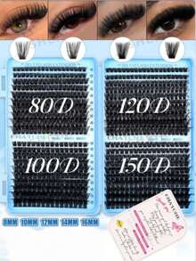 مجموعة تمديد الرموش، كلاسيكية D Curl، مجموعة واسعة من تركيبات الكثافة، من 10D إلى 150D، رموش فردية، ناعمة ومجعدة، حرفية دقيقة، خفيفة الوزن ومريحة، قابلة لإعادة الاستخدام، سهلة التشغيل - D - مشاهدة 9