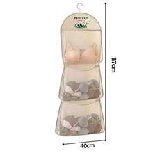1pc Panda Print Hanging Mesh Storage Bag, Multi-Compartment Wall-Mounted Organizer, Breathable Mesh Fabric, Can Store Underwear, Socks, Toys, Toiletries And Daily Necessities, Suitable For Wardrobe, Bathroom And Kitchen, Multi-Functional Portable Hanging Bag, Foldable And Space-Saving - Multicolor - View 8
