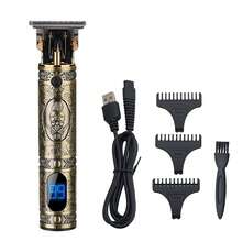 Dam Hair And Beard Trimmer JM-700AL. Vintage Design With Entirely Metal Body. Comb Sizes From 1 To 3mm And Accessory Kit. Rechargeable Battery. - View 1