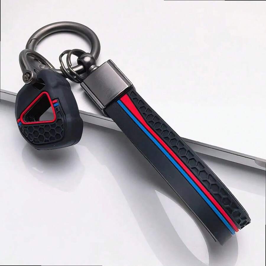 Key Cover For Kawasaki 250 300 400 650 ZX 6R 10R With Keychain Anti-Scratch Shockproof Soft Grip Button Friendly New - black - View 1