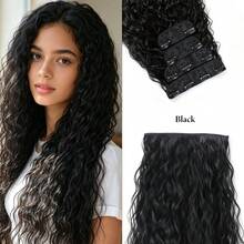 4pcs Clip-In Curly Hair Extensions Set, 22 Inch Voluminous Curly Synthetic Hair Pieces, 11 Clips Heat-Resistant Full Volume Thick Hair, 180g/Pack, Suitable For Women, Easy To Install, Perfect For Daily Wear, Halloween, Christmas And Cosplay Parties - Multicolor - View 15