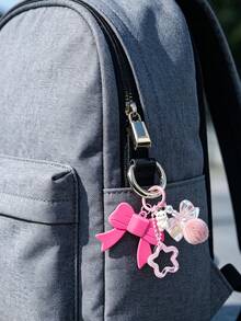 Lip Gloss Holder Keychains, Lip Balm Holder Chain Charm For Key Purse Bag, With Bear And Bow Pendant, Can Be Used As Keychain, Ring Chain, Handbag Charm, Backpack Pendant, Car Accessory And Wallet Accessory, Suitable For Daily Commute, Shopping, Party And Banquet, A Perfect Gift For Women And Girls On Birthday And Special Occasions - Multicolor - View 10