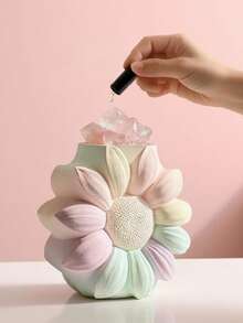 DIY Paintable Plaster Cup, Aromatherapy Candle Plaster Cup Wax Diffuser Stone Container, Green Plant Container, Makeup Brush Holder, Decorative Jar - 1PC - View 2