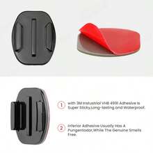 Flat Curved Adhesive Mounts Sticker Mount, Action Camera Accessories For 13 12 11 10, For Insta 360 X5 X4, For SJCAM, For D*I Action 5 Pro For Helmet Car Mounting - View 3