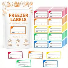100pcs Frozen Food Label Stickers, Colorful Categorized Food Storage Labels, Writable Kitchen Labels, Suitable For Meal Prep, Refrigerator Organization, Pantry And Freezer Bag Classification - One Size Fits All - View 2