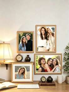 1/3pcs 12*16inch/30*40cm A4, A3 Wooden Color Photo Frame, Can Hold 30*40cm Photo, Minimalist Style, Lightweight Material, Suitable For Bedroom, Study, Hallway And Other Wall Decoration, A3, A4 Certificate Frame 30x40cm/A5/A4/A3/8x10/5x7/4x6 - A - View 2