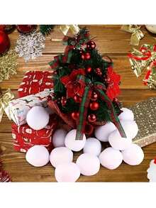 20/50pcs Plush Snowball Set, Suitable For Indoor Party Games, Christmas Holiday Decoration And Home Entertainment, Perfect For Indoor Snowball Fight, Great Indoor Fun Choice - Multicolor - View 1