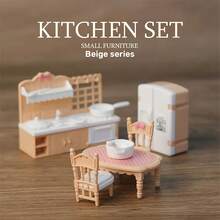1:12 Scale Dollhouse Miniature Furniture Set,Pink Pretend Play ...
