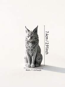 American Curl Cat Pattern Statue Desktop Ornament. Office Desk Decoration/ Paperweight, Home Decor. Simple Yet Exquisite. The Perfect Gift For Friends And Colleagues, A Must-Have For Cat Lovers - Regular Model - View 6