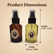 2oz/60ml Spray Refill Bottle, Glass Material, Leak-Proof, Thick Bottom, Durable, Green, Brown - View 9